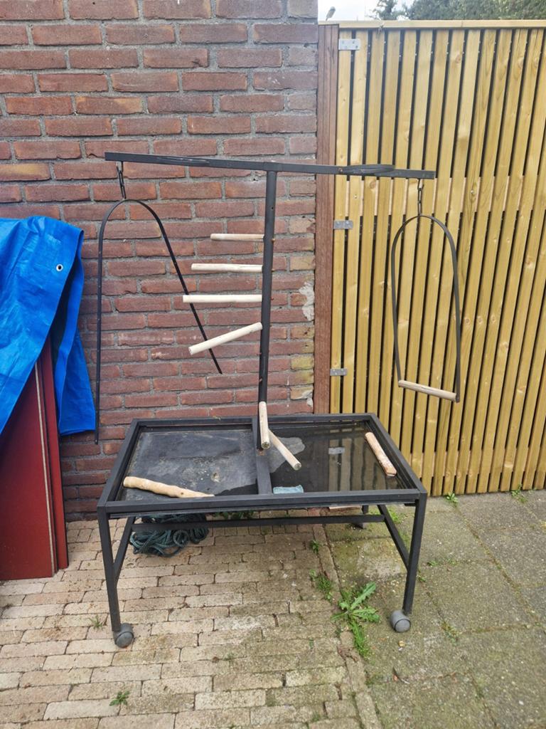Papegaaien Speelstandaard, Ophalen, Gebruikt, Metaal, Vogelkooi