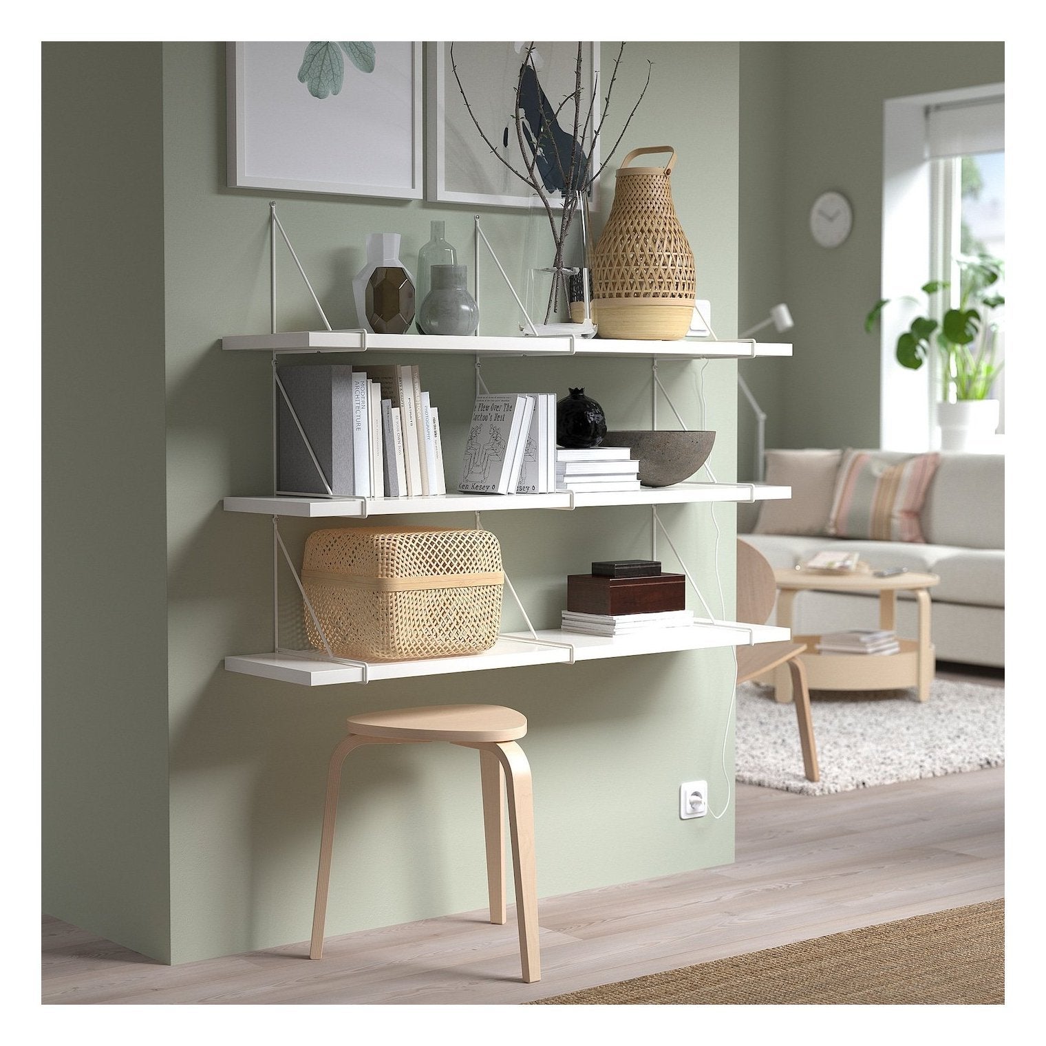 2x IKEA Bergshult / Pershult planken met beugels - Nieuw, Ophalen of Verzenden, Nieuw