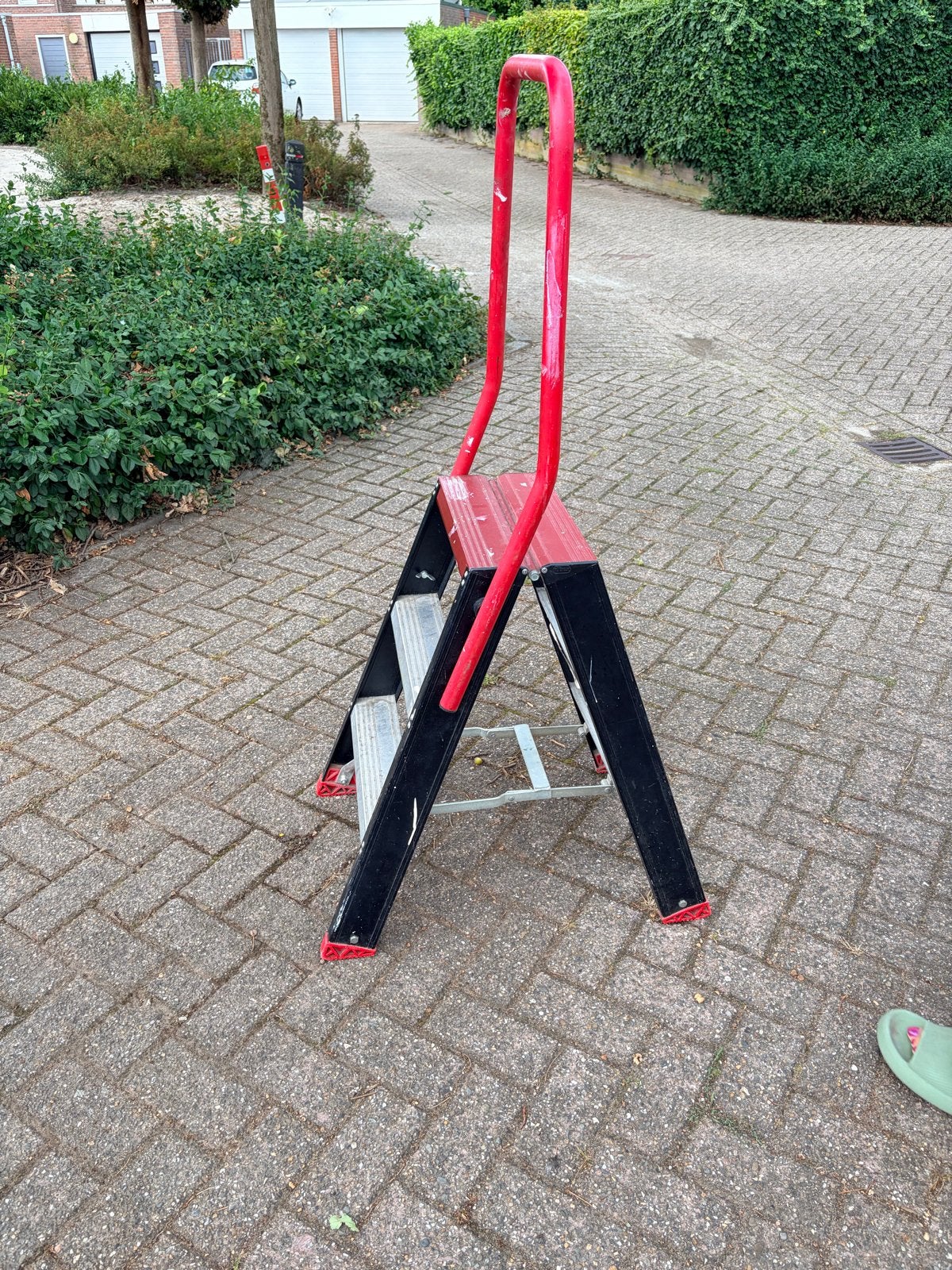 Altrex Stevige huishoudtrap met 3 treden en beugel, Ophalen of Verzenden, Gebruikt, Trap, Minder dan 2 meter