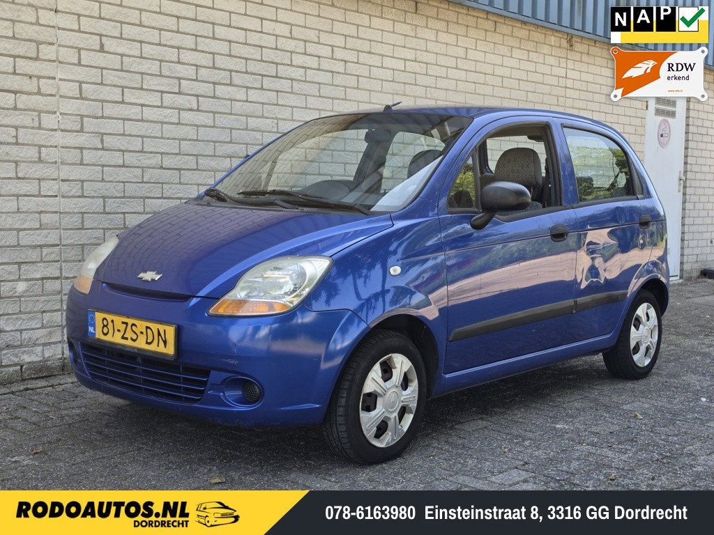 Chevrolet Matiz 0.8 Spirit 5D Elektr. Pakket Lange APK ✅, Auto's, 450 kg, Matiz, Blauw, Origineel Nederlands