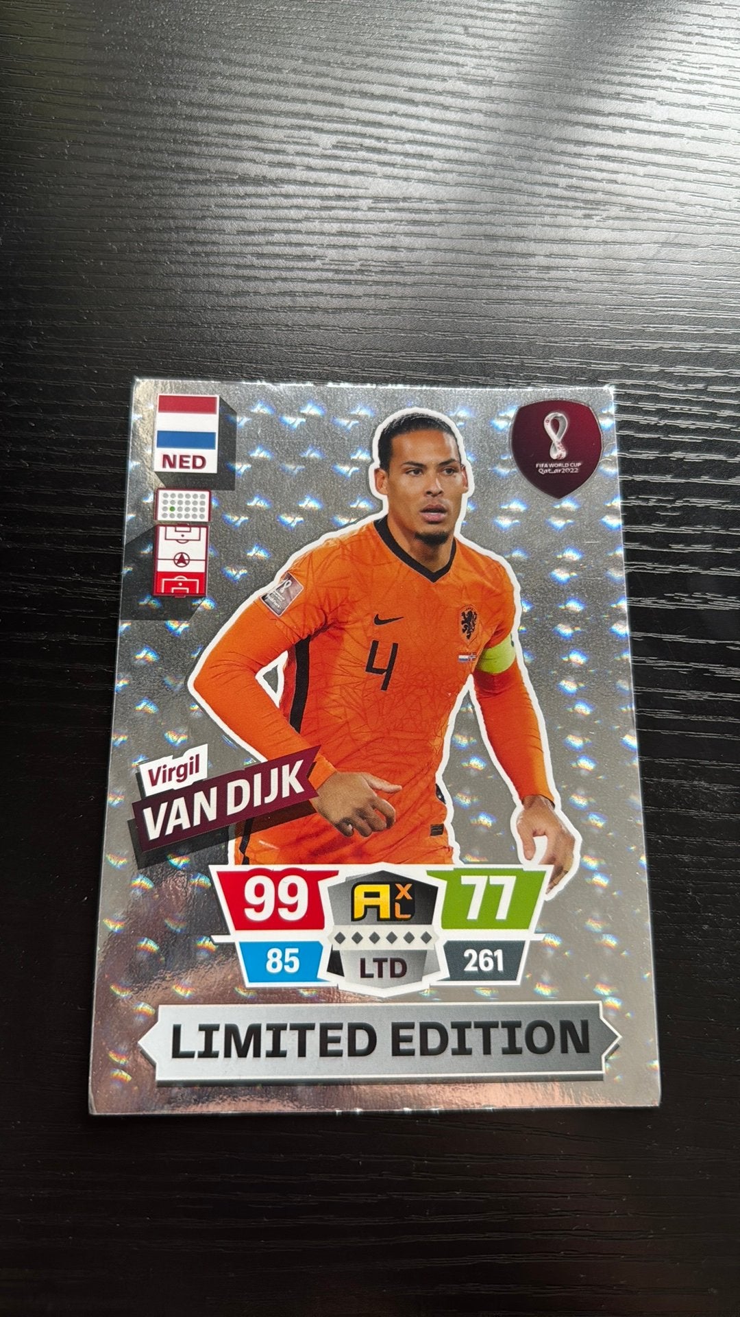 Limited edition virgel van dijk kaart groot wk 2022, Ophalen of Verzenden, Zo goed als nieuw, Plaatje