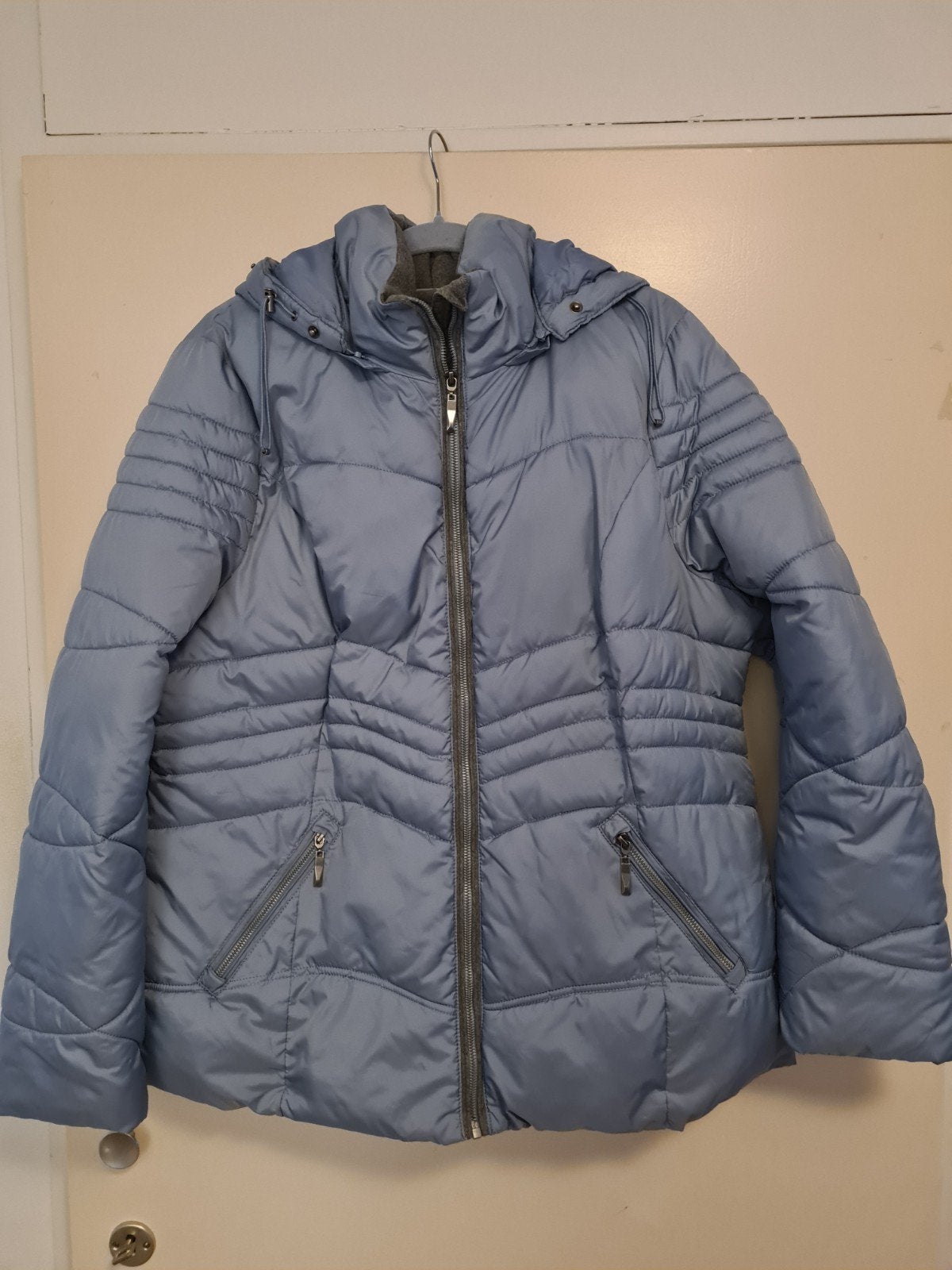 winterjas dames maat xxl Miss Etam lichtblauw, Ophalen of Verzenden, Zo goed als nieuw, Maat 46/48 (XL) of groter, Blauw