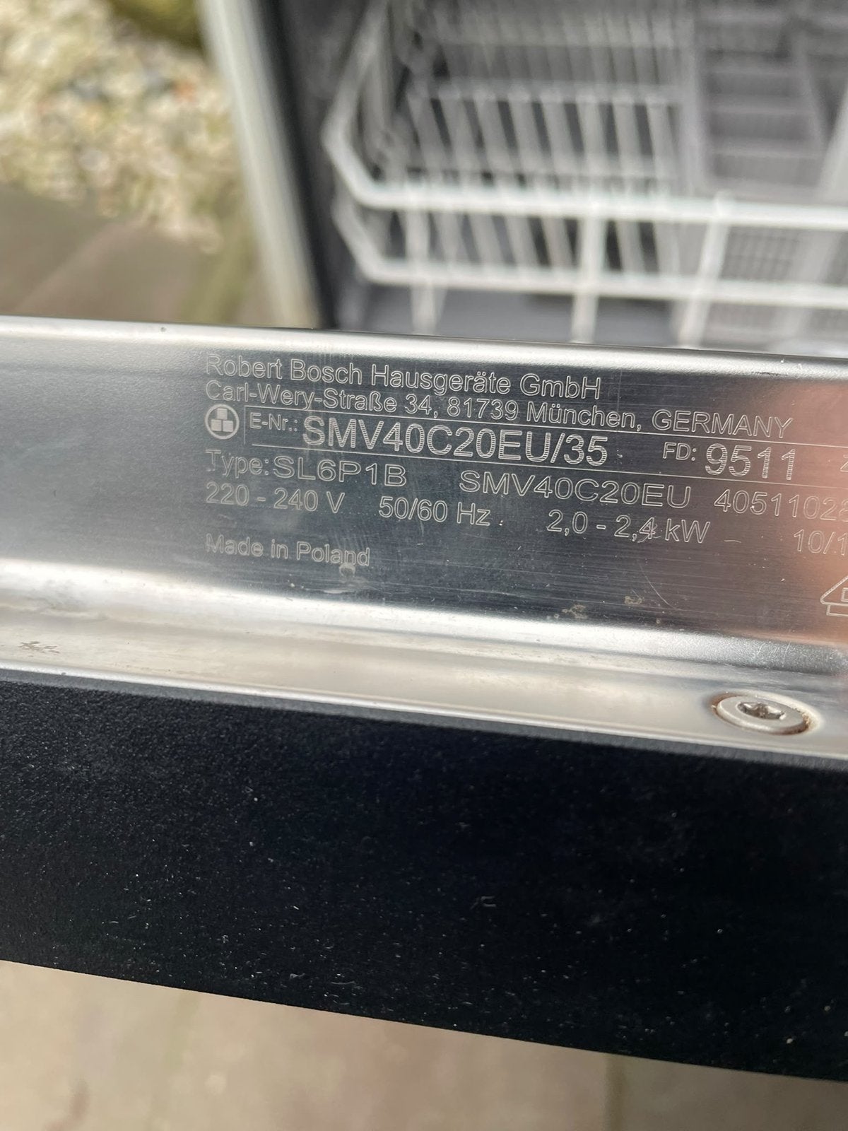 Bosch Inbouw Vaatwasser SMV40C20EU/35 - Goede Staat, Ophalen, Gebruikt, Inbouw, 60 cm of meer