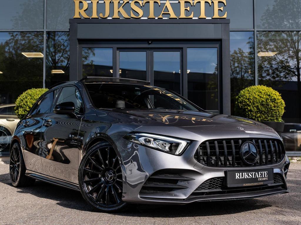 Mercedes-Benz A-klasse A200 AMG Line|PANO|BURMESTER|SFEER., Gebruikt, 4 cilinders, 163 pk, 19 km/l