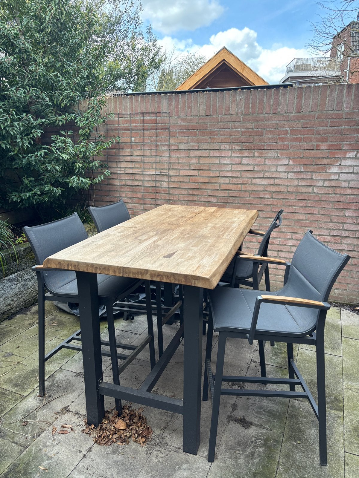 Tierra Outdoor tuinset, Ophalen, 4 zitplaatsen, Gebruikt, Hardhout