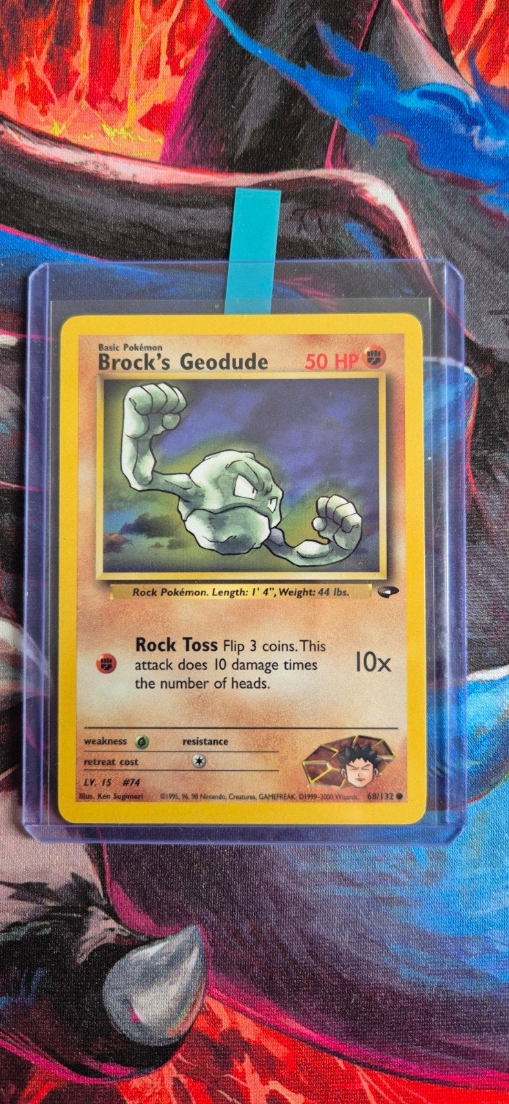 Pokémon kaart: Brock's Geodude 68/132, Ophalen of Verzenden, Nieuw, Losse kaart, Foil