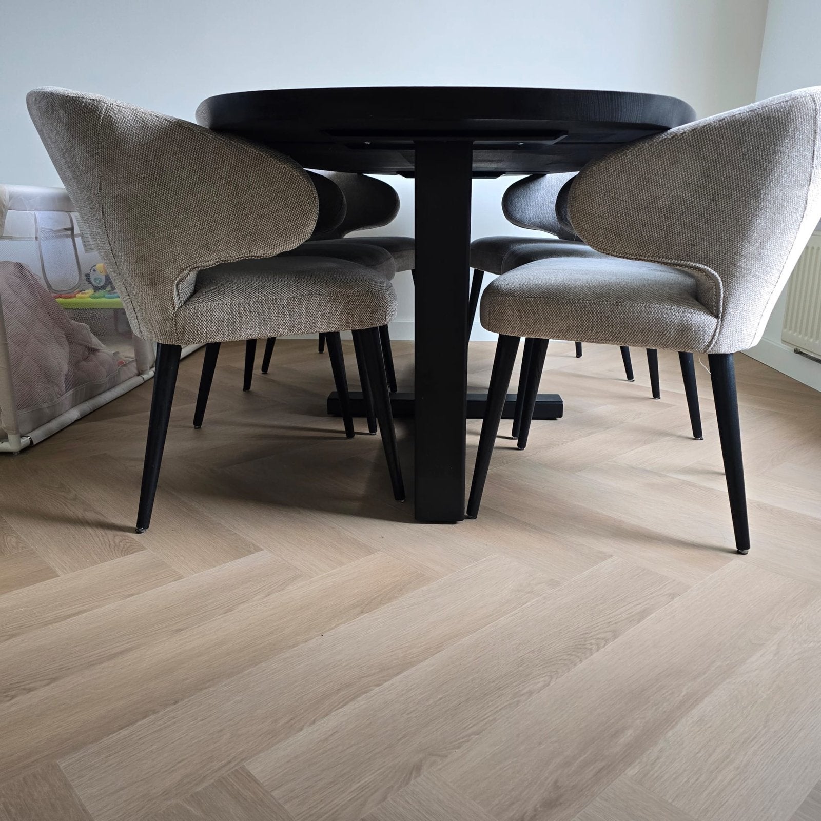 Deens ovale eikenhouten eettafel van Table du Sud, Ophalen, 100 tot 150 cm, Eikenhout, 200 cm of meer