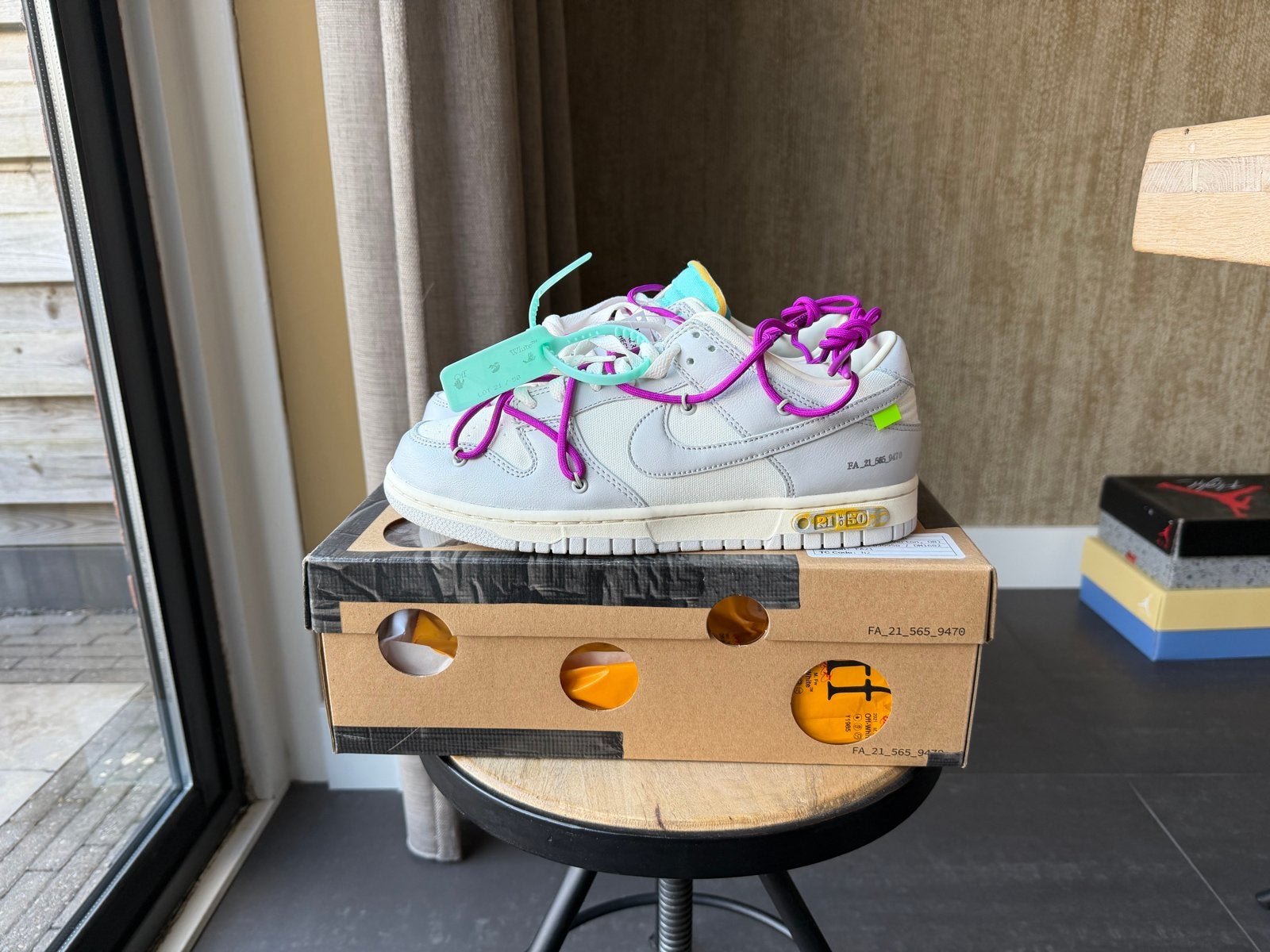 Nike Dunk Low Off White Lot 21 - Maat 42, Kleding | Heren, Schoenen, Overige kleuren, Nieuw, Ophalen of Verzenden, Sneakers of Gympen
