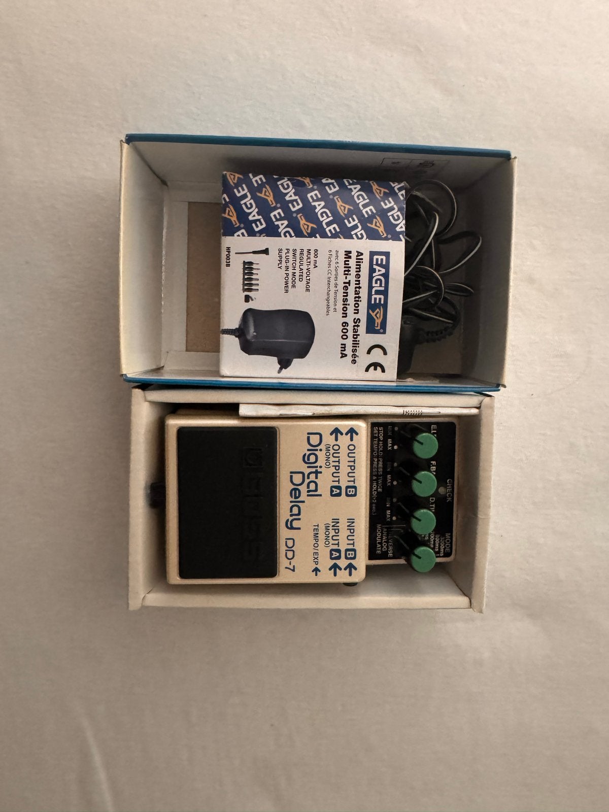 Boss DD-7 Digital Delay pedaal incl. adapter - Nieuwstaat, Ophalen of Verzenden, Zo goed als nieuw, Delay of Echo