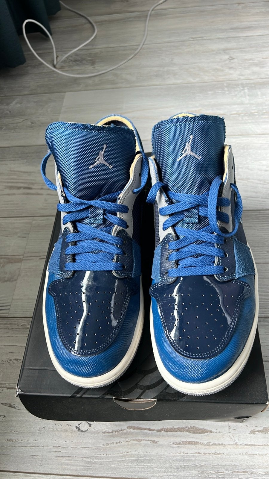 Nike Jordan sneakers - Slechts 1 keer gedragen!, Blauw, Nieuw, Ophalen of Verzenden, Sneakers of Gympen