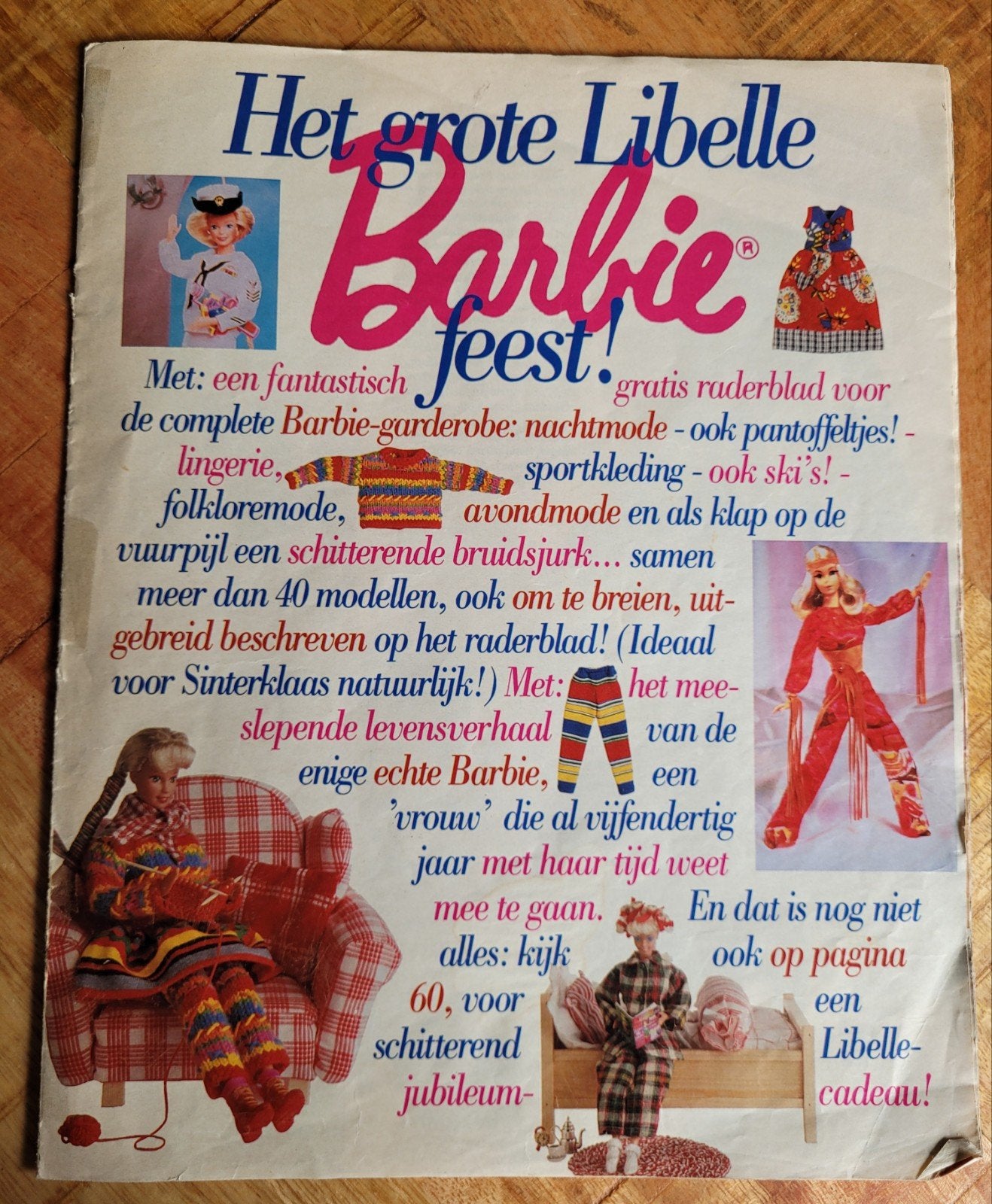 Barbie patronenboekje Libelle 1994 - Naaien, borduren, haken, Ophalen of Verzenden, Zo goed als nieuw, Overige typen