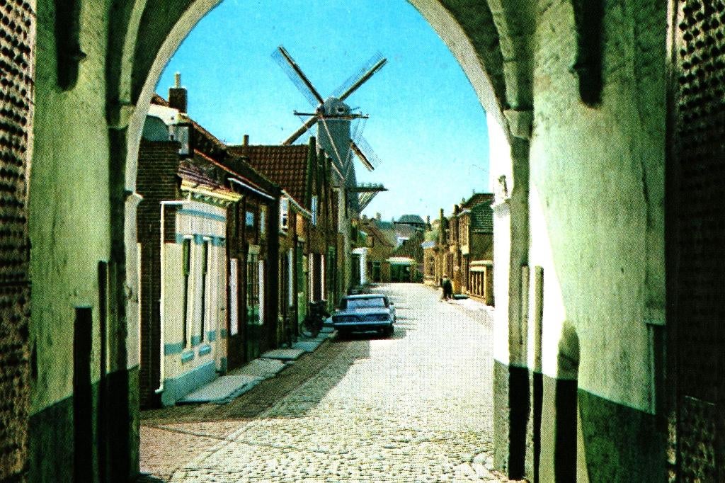 18561 Zierikzee Zeeland jr 60 Nobelpoort Postzegel afgeweekt, Ophalen of Verzenden, 1960 tot 1980, Gelopen, Zeeland