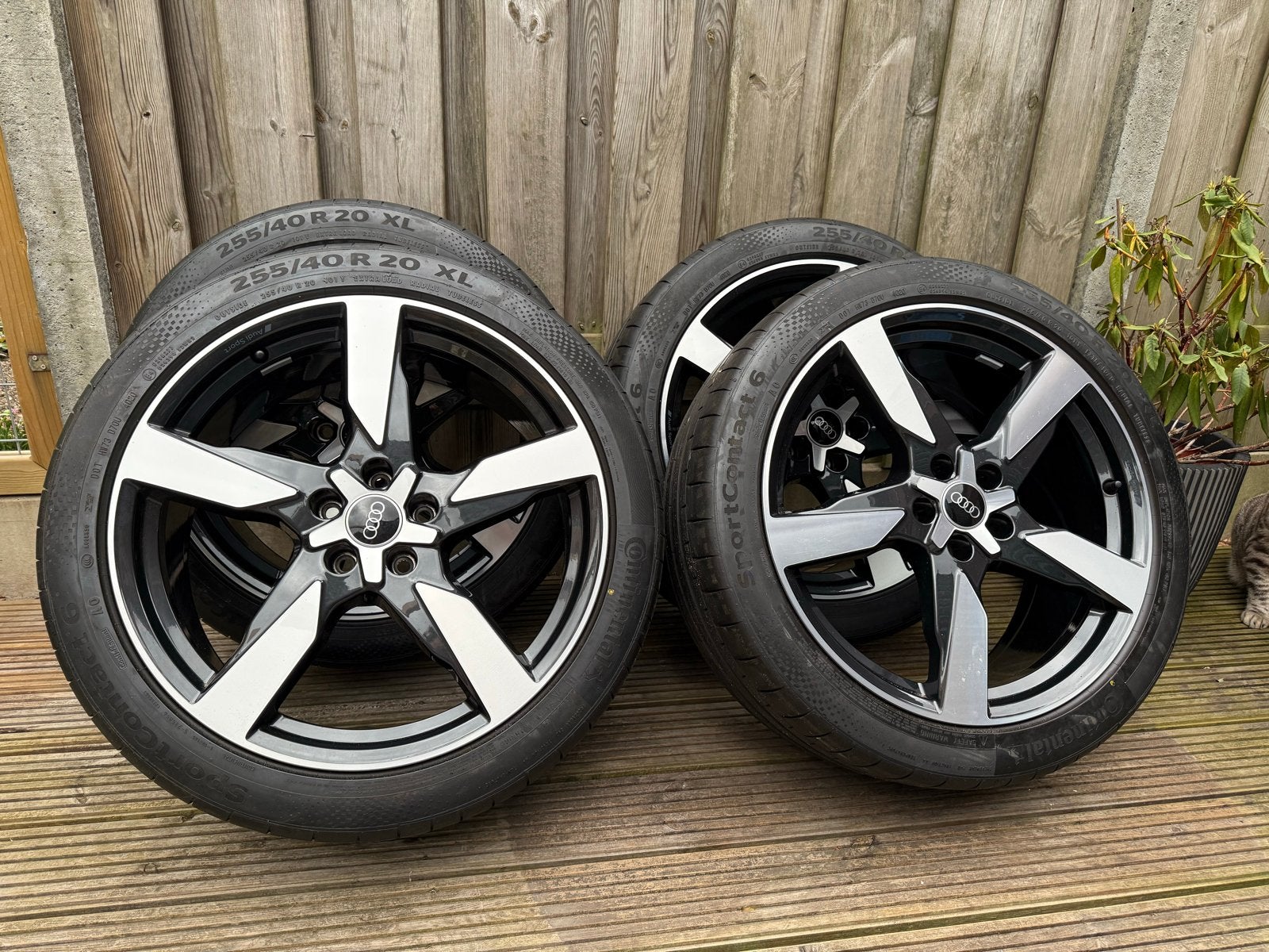 Audi A6 20 inch velgen Continental zomerbanden 255/40 R20, Auto-onderdelen, Banden en Velgen, Gebruikt, 255 mm, Banden en Velgen