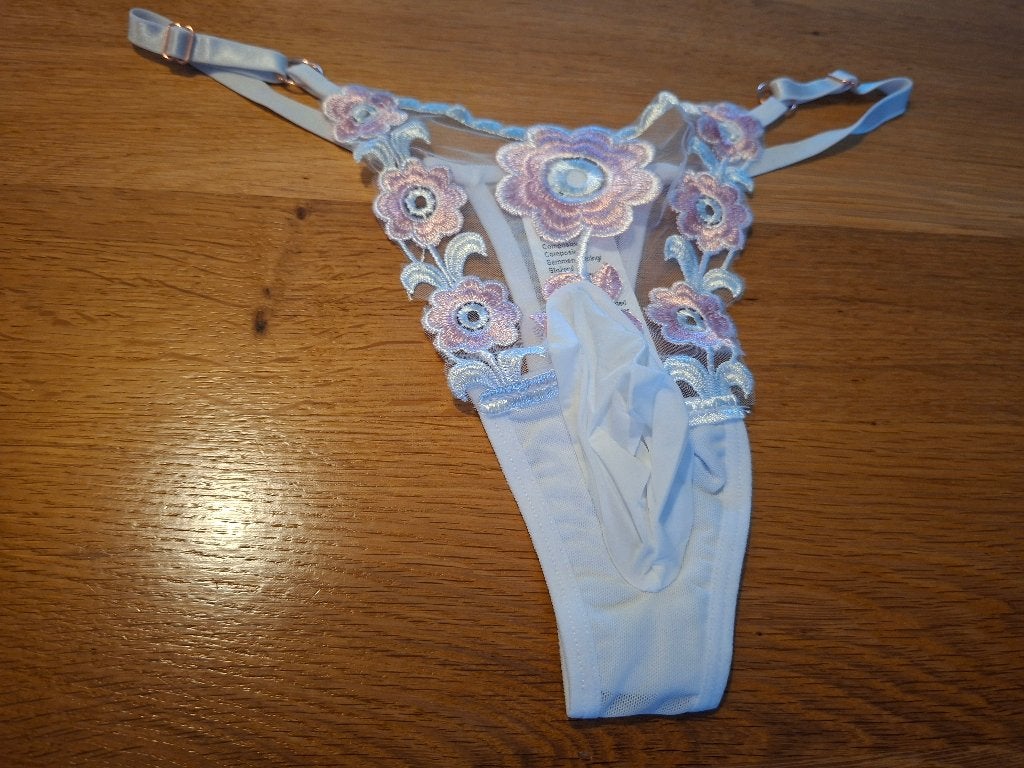 Heren string met bloemenpatroon, Kleding | Heren, Ondergoed, Verzenden, Wit, Onbekend, Overige typen