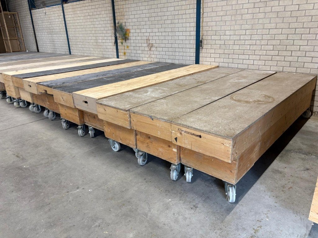 Transportkarren - 20+ stuks - Met 4 wielen - In goede staat!, 100 liter of meer, Ophalen, Gebruikt, Transportkar
