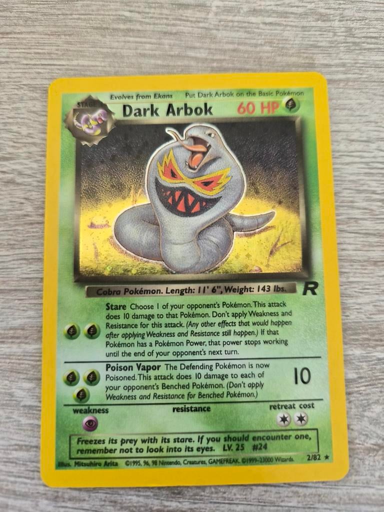 Dark Arbok holo english, Ophalen of Verzenden, Gebruikt, Losse kaart, Foil