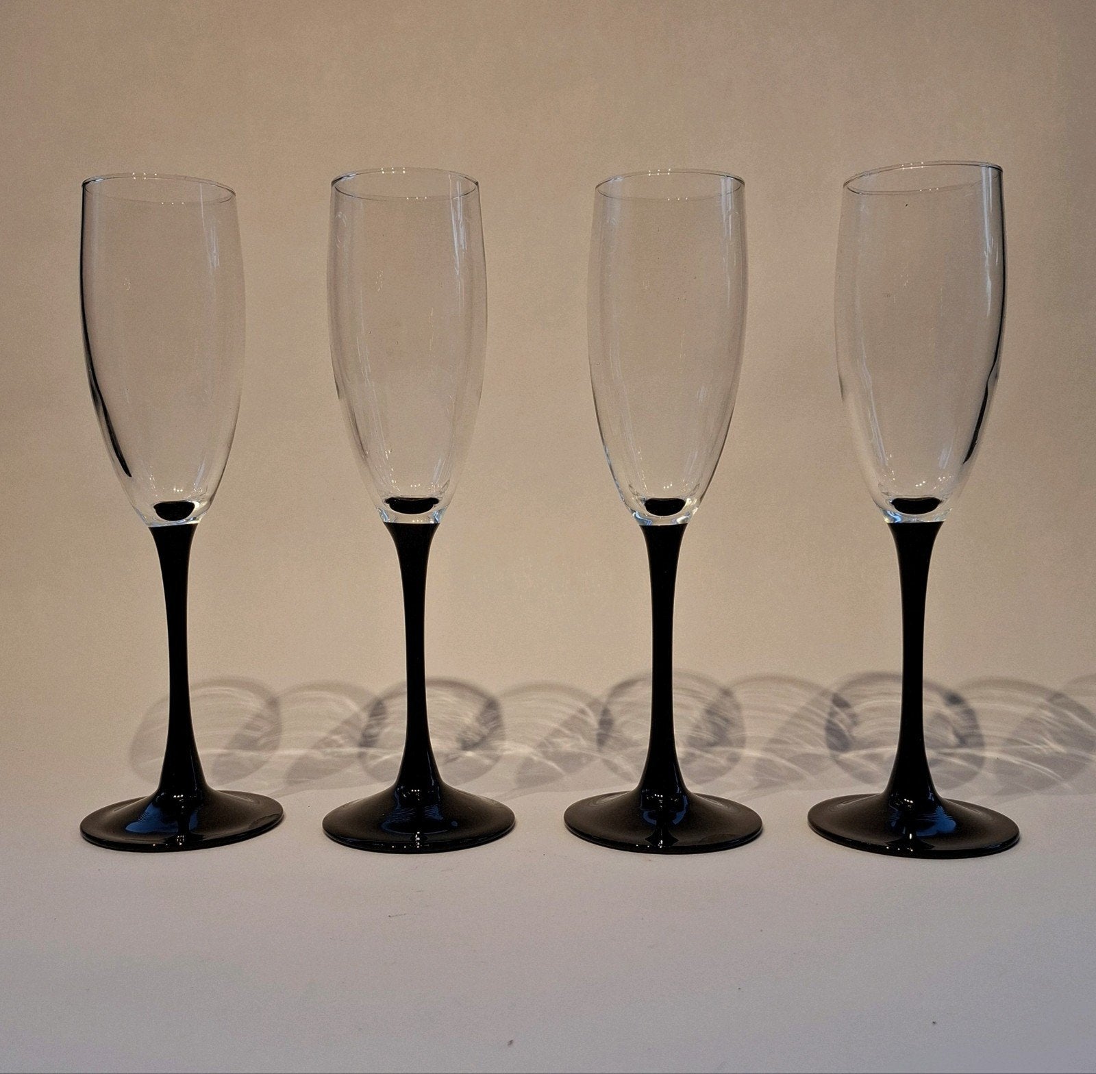 Set Vintage Luminarc Champagneglazen, Glas of Glazen, Vintage, Ophalen of Verzenden, Glas