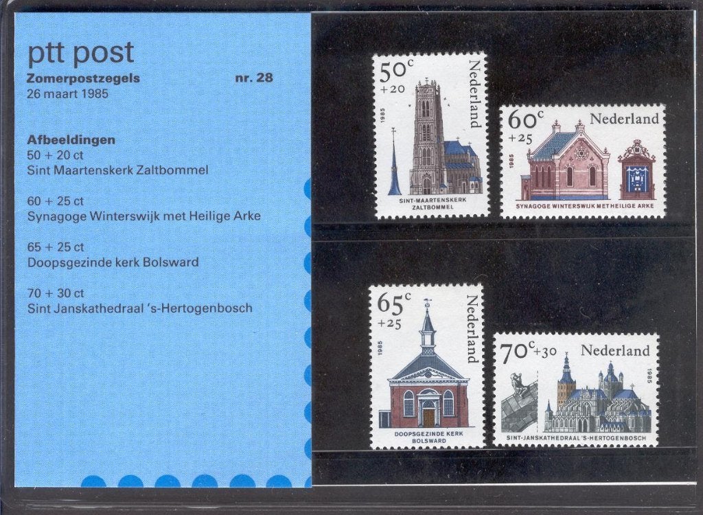 Nederland postzegelmapje nvph M28 postfris van 26-3-1985, Verzenden, Na 1940, Postfris