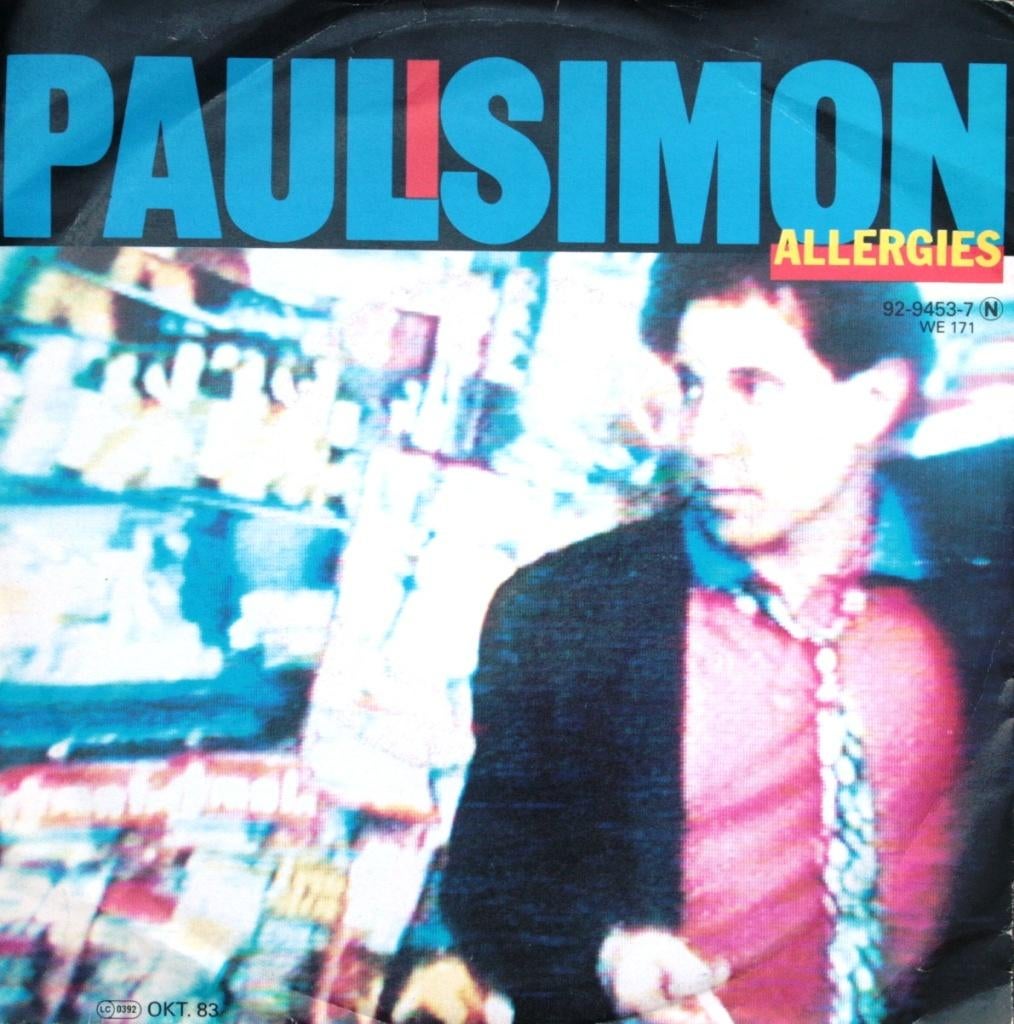 1983	Paul Simon             	Allergies, Cd's en Dvd's, Vinyl Singles, Fotohoes, 7 inch, Ophalen of Verzenden, Zo goed als nieuw