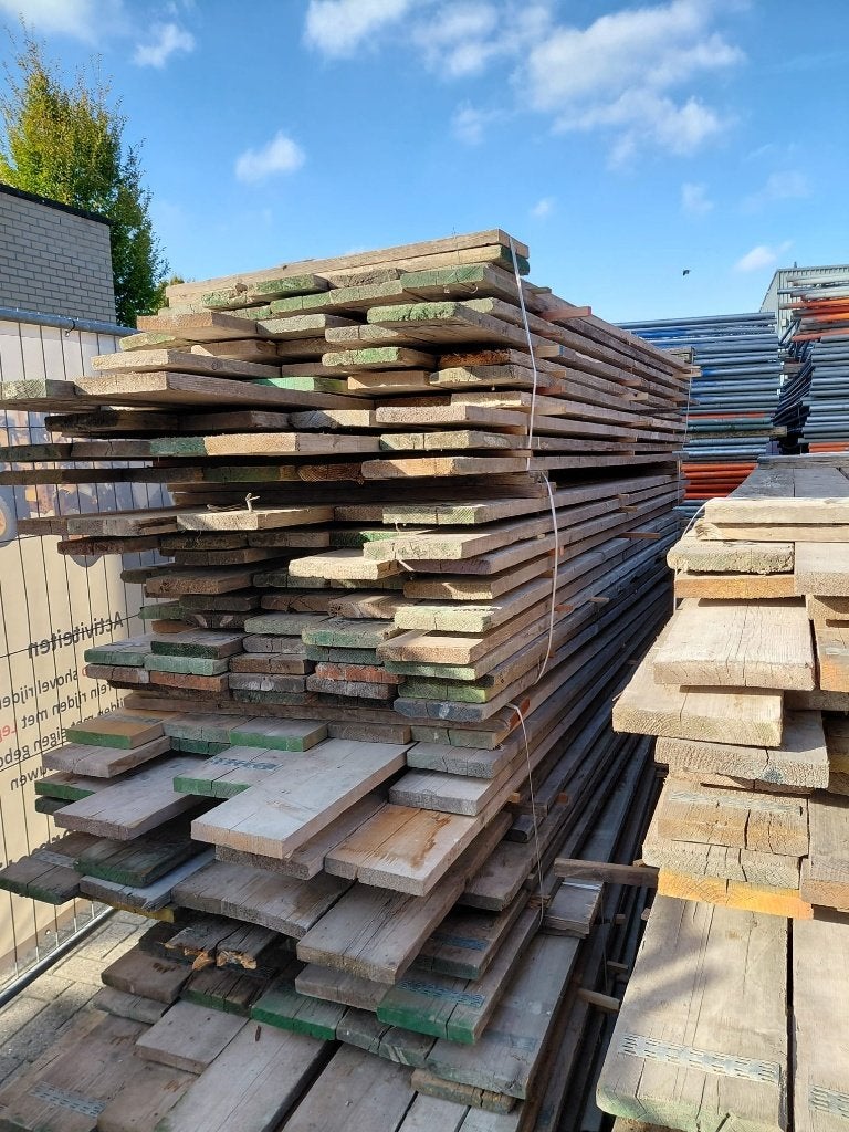 Gebruikt steigerhout, steigerplanken tot 5m lengte, Ophalen, Gebruikt, 25 tot 50 mm, Plank