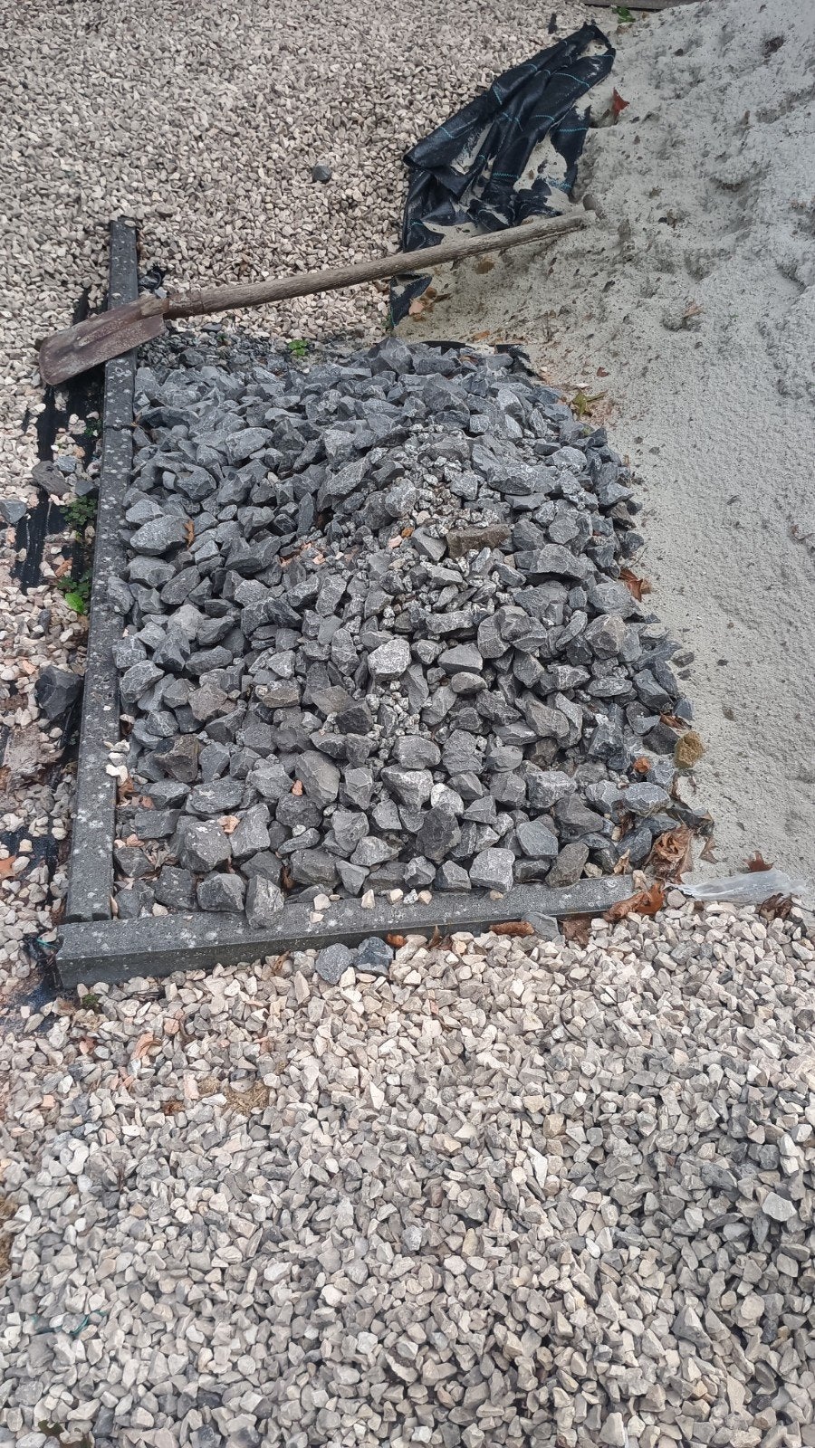 Grijs siergrind voor tuin of oprit, Tuin en Terras, Ophalen, Gebruikt, Grijs, Grind