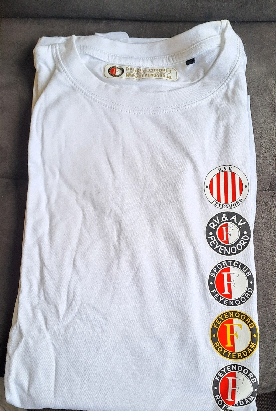 Feyenoord T-shirt - Wit - Maat 2XL, Wit, Overige maten, Ophalen of Verzenden, Zo goed als nieuw