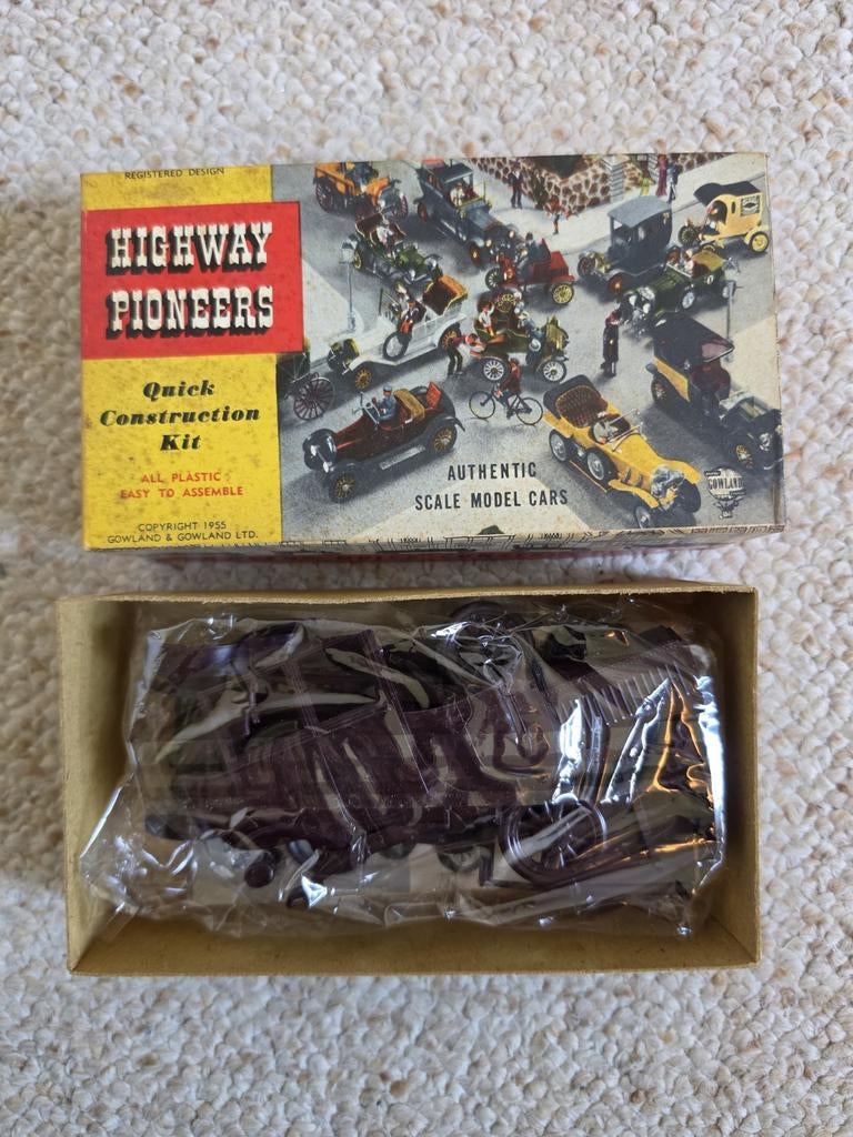 Oude Gowland Rolls Royce 1911 modelauto bouwdoos model kit, Overige merken, Auto, Verzenden, Groter dan 1:32