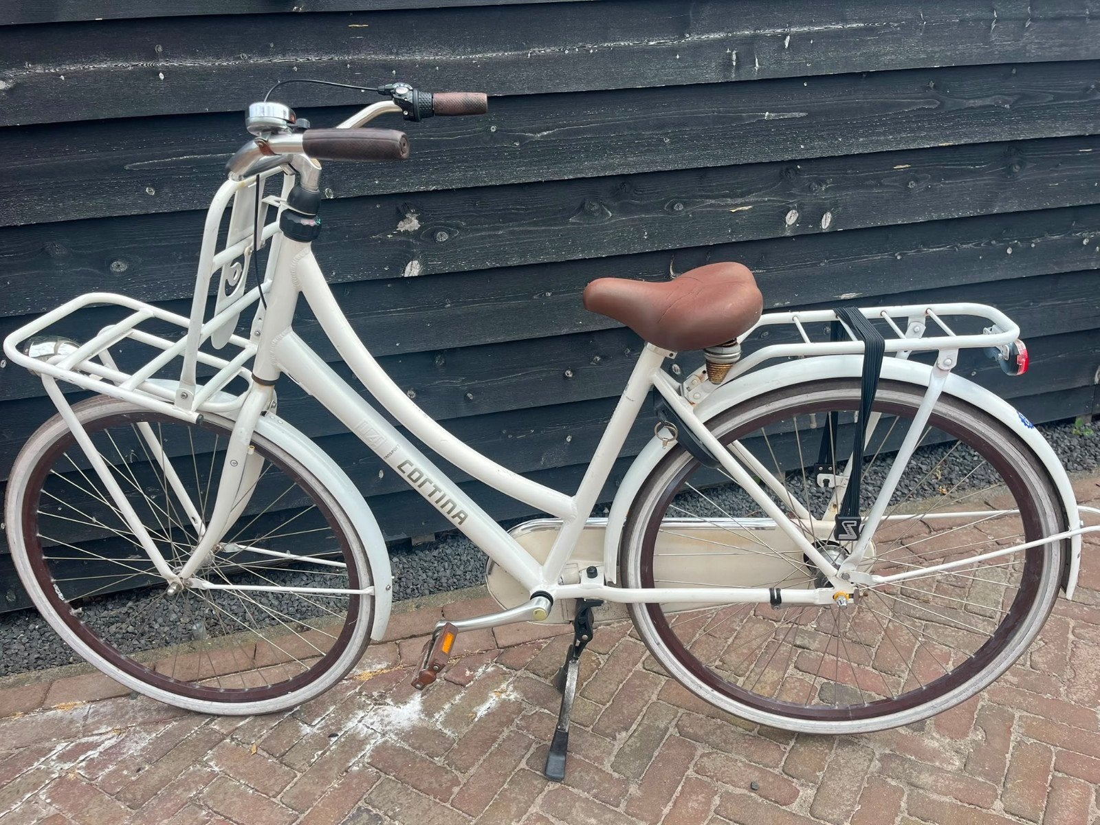 Cortina fiets met 3 versnellingen en stuurslot, 28 inch, Ophalen