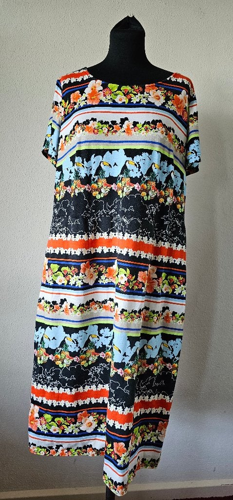 Riani jurk maat 46 met kleurrijke print (17625), Meerkleurig, Riani, Maat 46/48 (XL) of groter, Ophalen of Verzenden