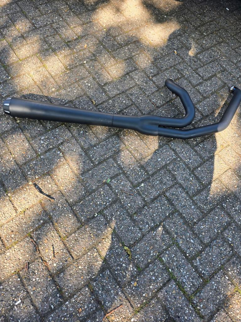 Zeer mooie uitlaat te koop harley davidson bassani, Motoren, Ophalen of Verzenden