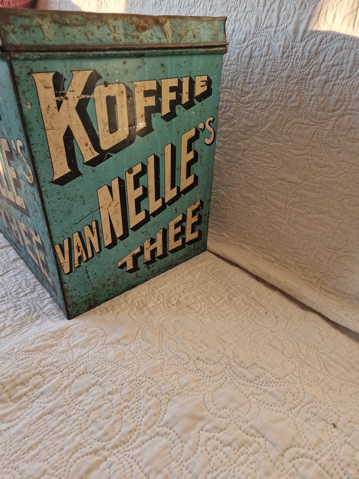 Antieke Van Nelle Koffie en Thee Blik, Ophalen of Verzenden