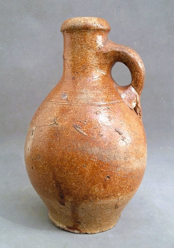 Omstreeks 1650-1750 Bodemvondst Kruik Schenkkruik Drinkkruik, Antiek en Kunst, Ophalen of Verzenden
