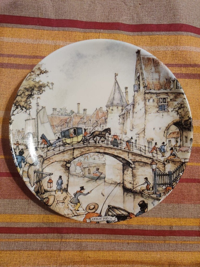 Prachtig Anton Pieck wandbord – 22 cm – Hollandse nostalgie!, Antiek en Kunst, Antiek | Wandborden en Tegels, Ophalen
