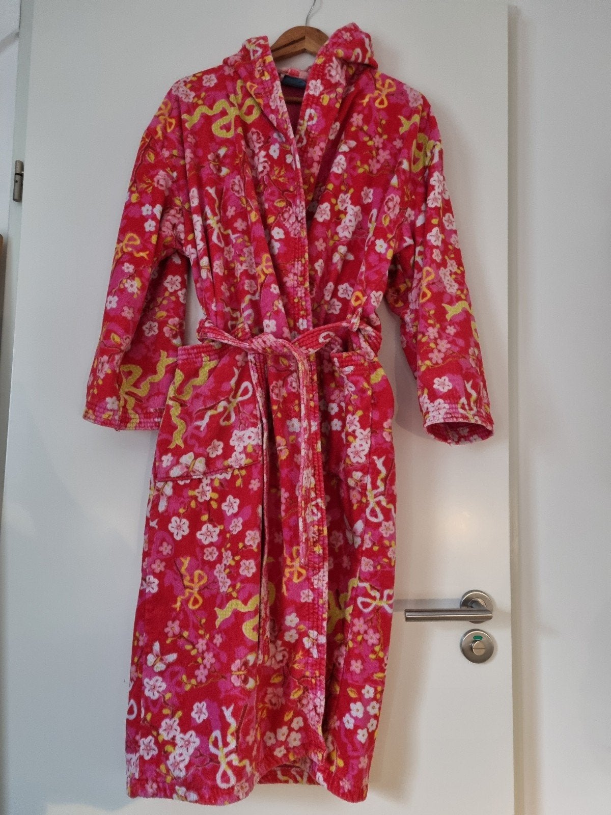 Pip Studio Badjas ( rood/ roze) met Bloemen en Strikken Maat, Kleding | Dames, Pip Studio, Ophalen of Verzenden, Gedragen