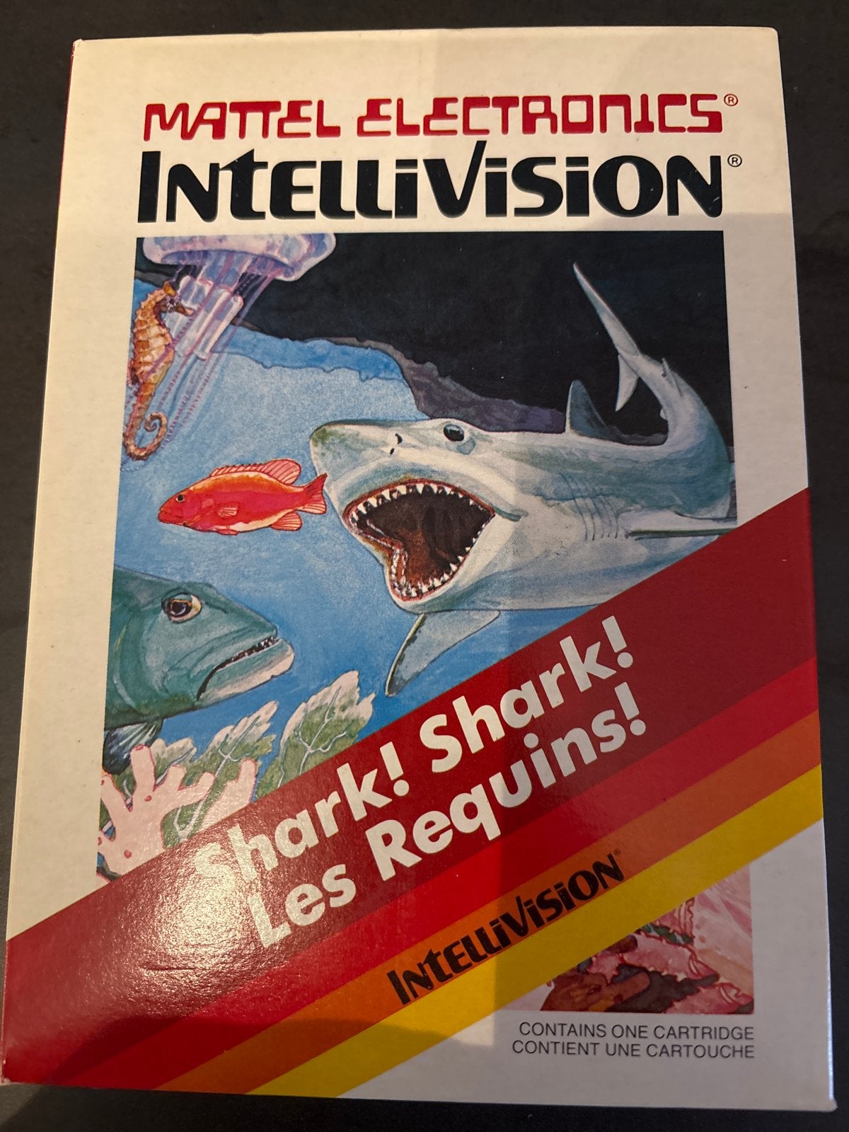 Intellivision Shark! Shark! Retro Game Compleet, Avontuur en Actie, 1 speler, Ophalen of Verzenden, Zo goed als nieuw