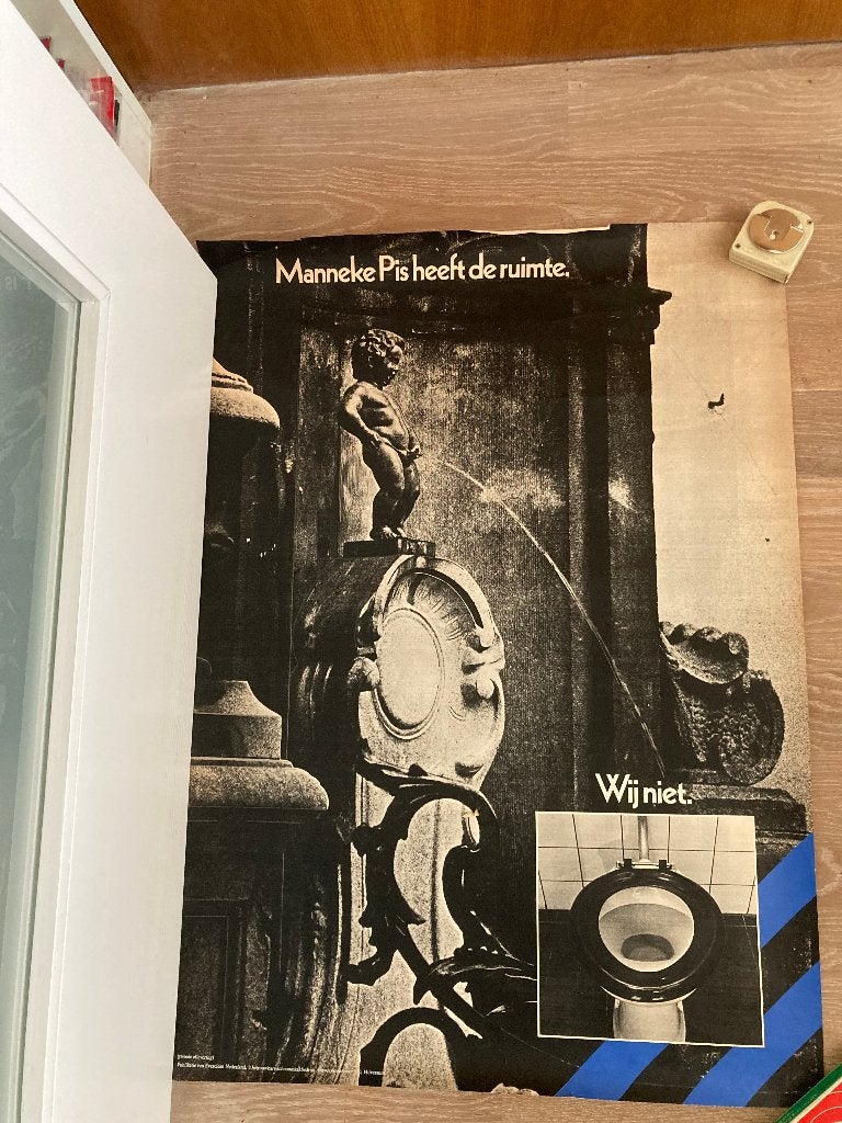 poster Everclean met manneke pis, Ophalen of Verzenden