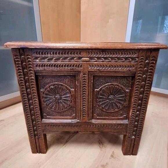 Hollandse dekenkist, 17e/18e eeuw, eikenhout, Antiek en Kunst, Ophalen