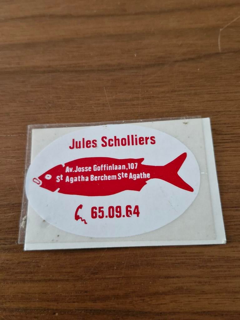 6833 Jules Scholliers sticker, Ophalen of Verzenden