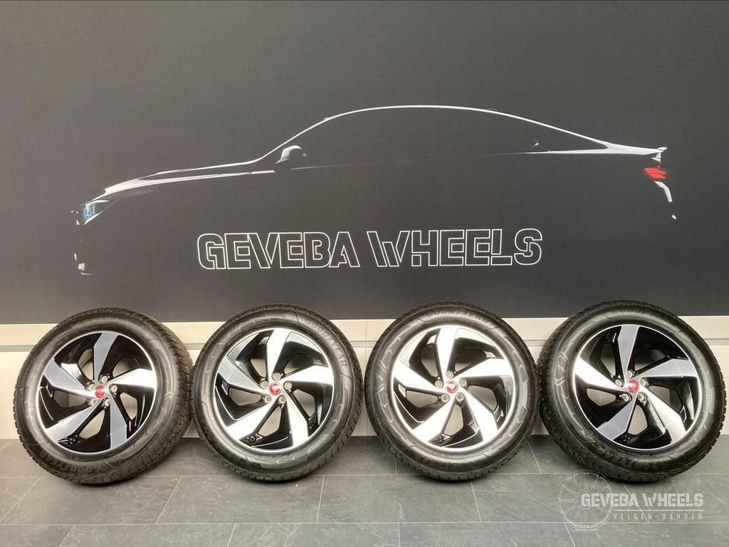 19'' originele Jaguar F Pace velgen + winterbanden 5x108, Auto-onderdelen, 19 inch, Gebruikt, 255 mm, -