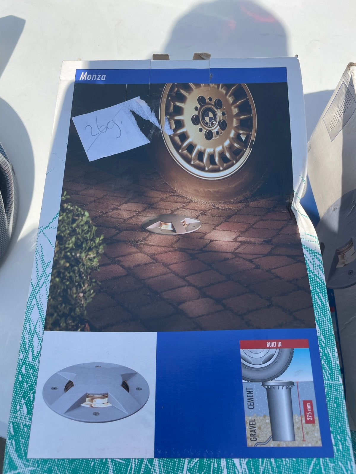 2 NIEUWE Massive inbouwspots/grondlampen voor oprit/terras, Ophalen, Minder dan 50 watt, Netvoeding, Vloerlamp