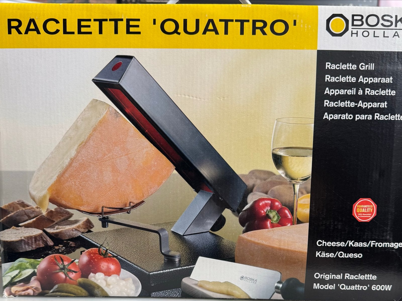 Boska Holland Raclette Quattro 600W - Origineel, Ophalen of Verzenden, Gebruikt