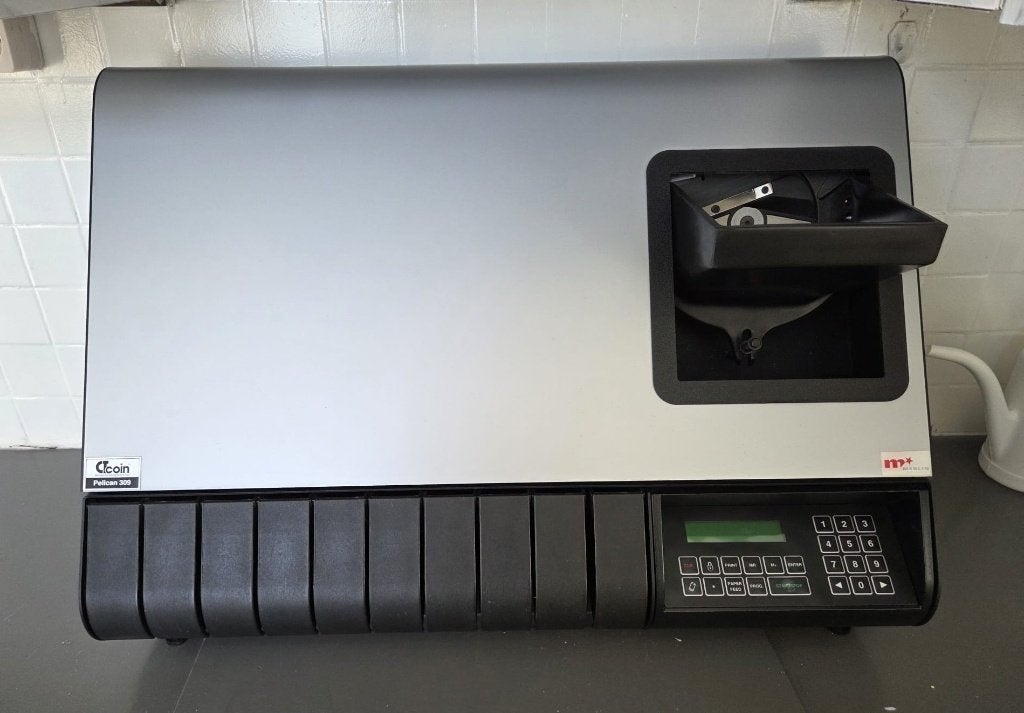 Munttel- en sorteermachine C.Coin Pelican 309, Ophalen, Sorteermachine of Telmachine