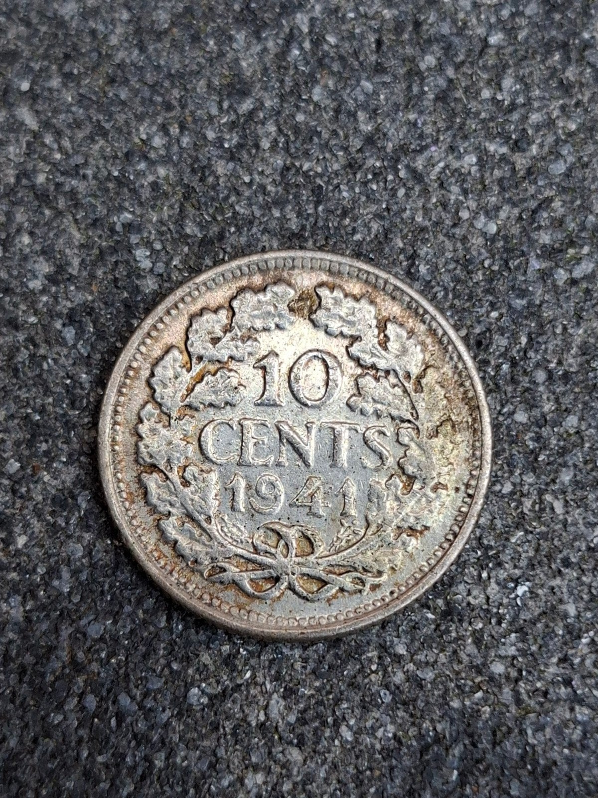 Zilveren 10 cent munt Koningin Wilhelmina 1941, Ophalen of Verzenden