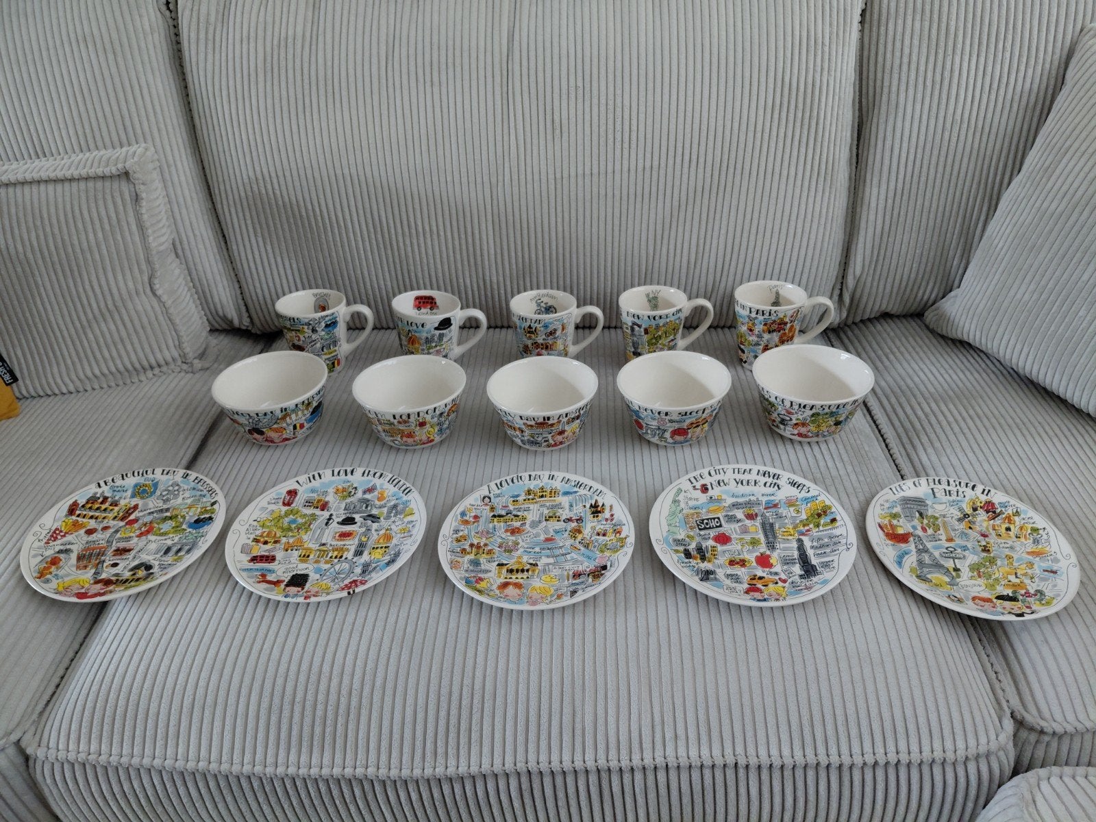Blond Amsterdam City Servies - Diverse Steden, Ophalen, Zo goed als nieuw, Bord(en), Aardewerk