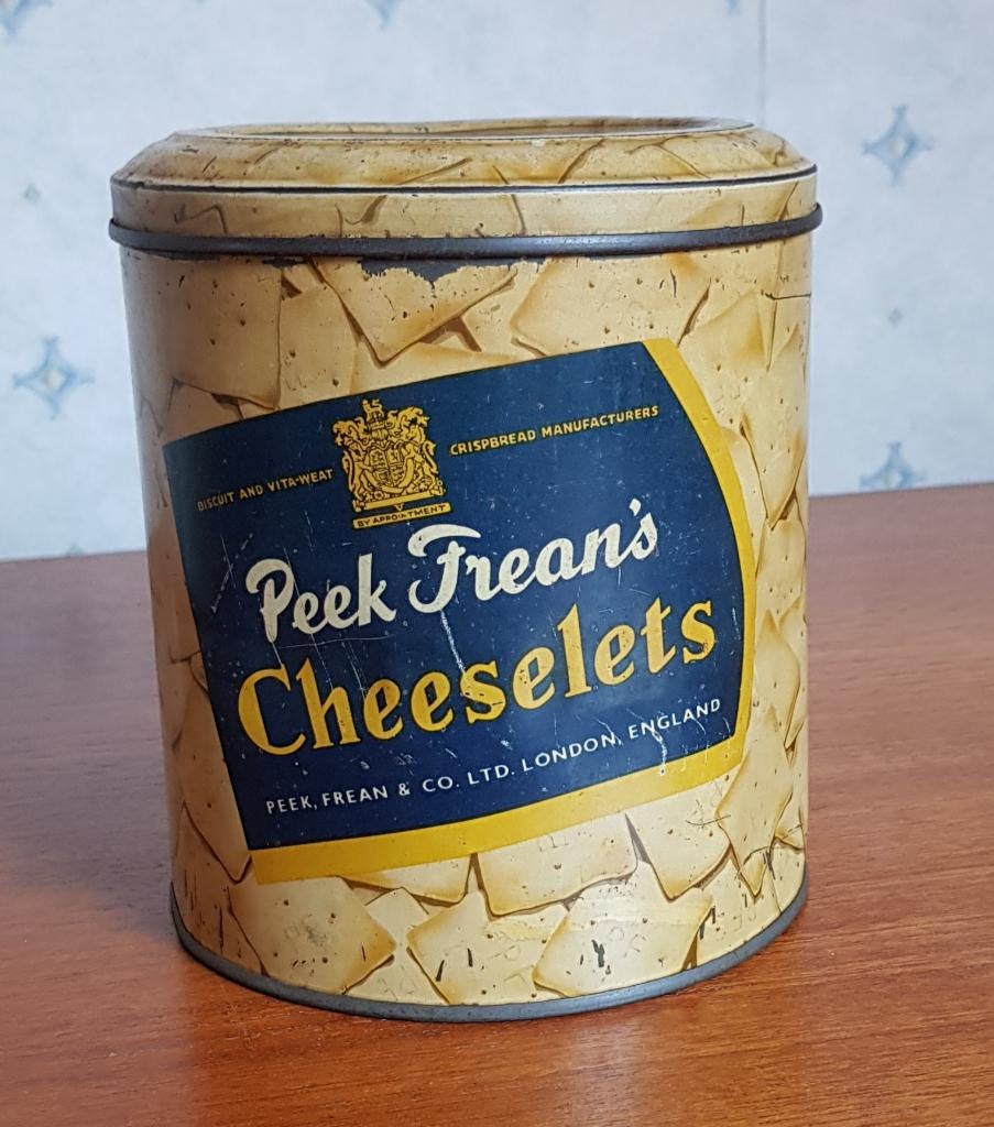 Peek Frean & Co Cheeselets koekblik blik, Verzamelen, Blikken, Ophalen of Verzenden, Gebruikt, Koek(jes), Overige merken