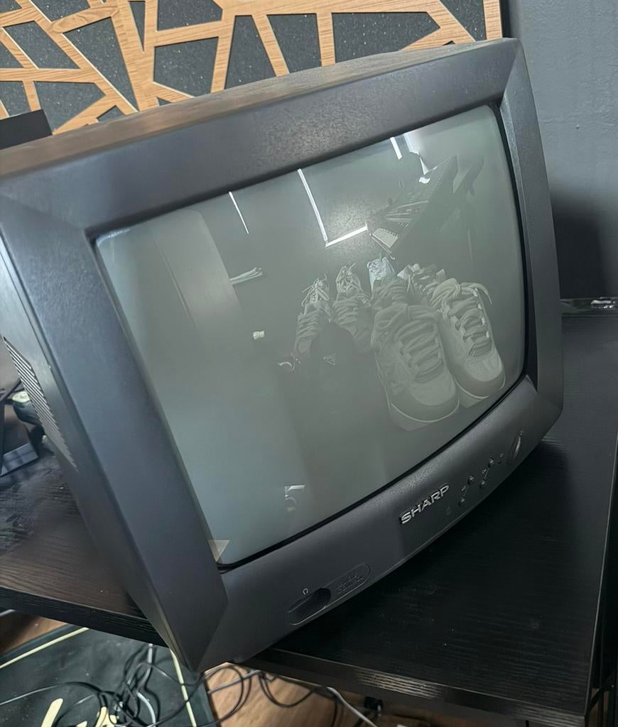 Sharp CRT Beeldbuis TV Retro Gaming, Ophalen, Zo goed als nieuw, 50 Hz, Sharp