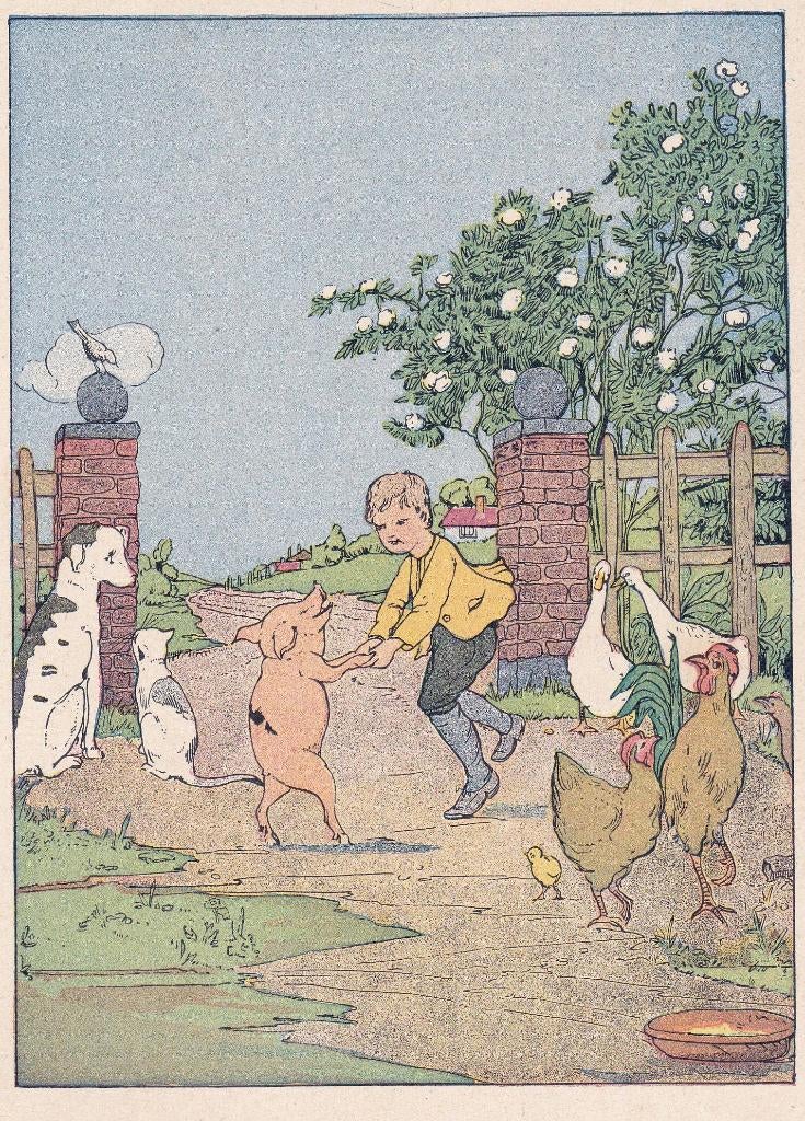   Everdingen, Louise J. Van - Het verwaande biggetje (1916), Ophalen of Verzenden