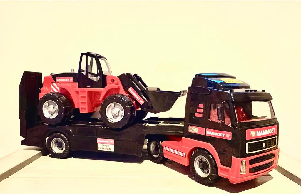 Mammoet Vrachtwagen met Graafmachine Speelgoed, Kinderen en Baby's, Speelgoed | Speelgoedvoertuigen, Ophalen, Gebruikt