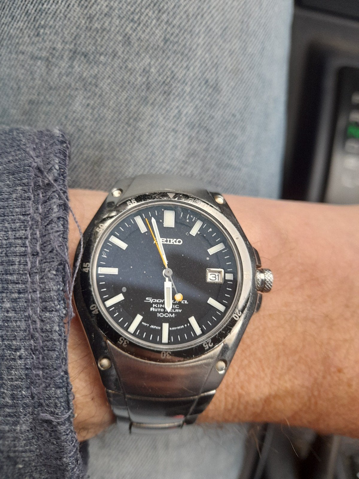 Seiko Sportura Kinetic incl verzenden, Gebruikt, Polshorloge, Ophalen of Verzenden, Seiko