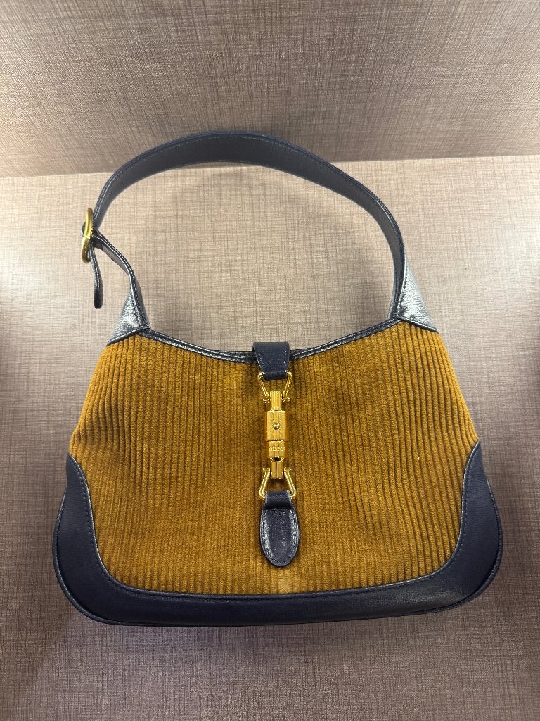 Gucci Jackie Hobo Corduroy Limited Edition, Ophalen of Verzenden, Zo goed als nieuw, Bruin, Handtas